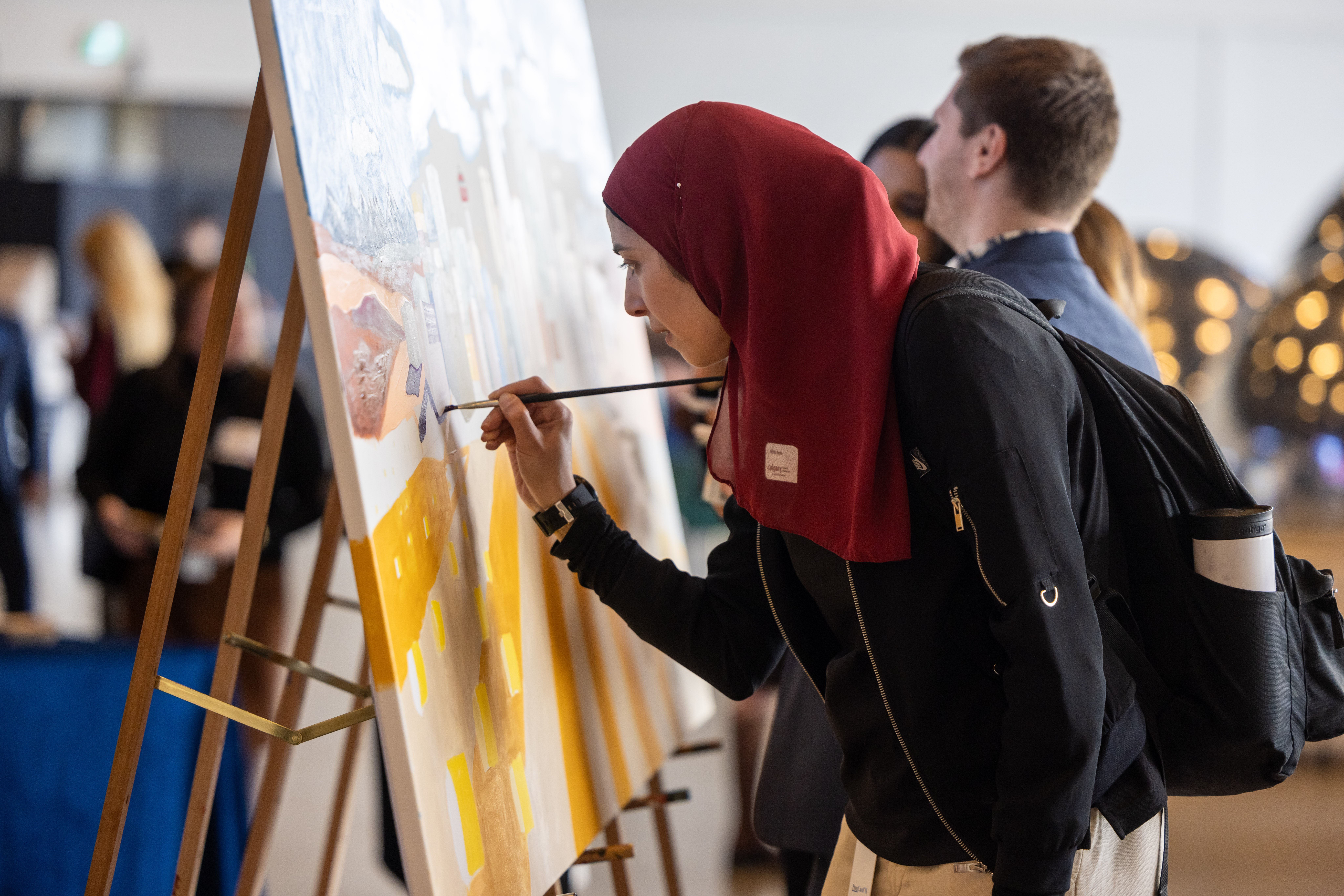 Attendees connecting at Calgary event